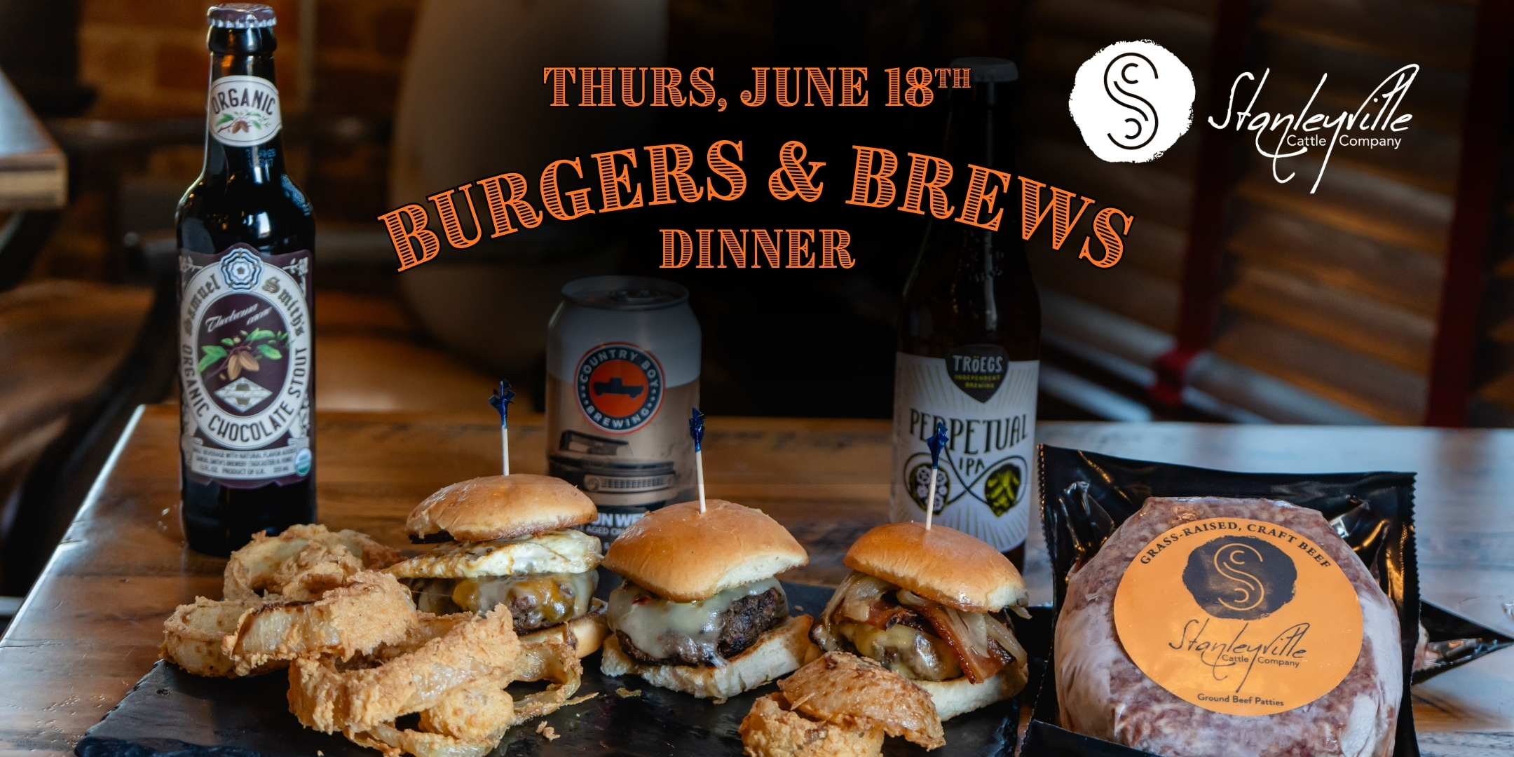Stanleyville Cattle Company Burgers and Brews event
