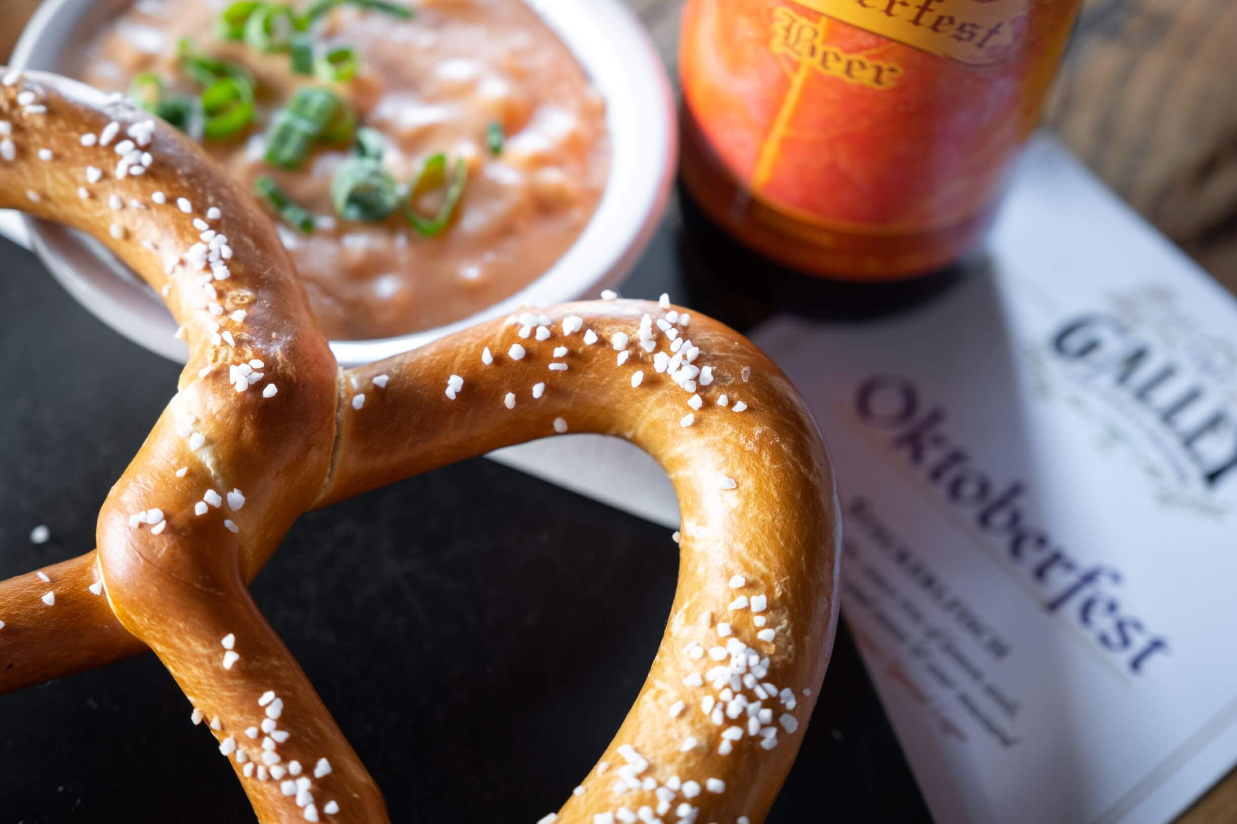 Housemade Brezen pretzel with beer cheese at The Galley.